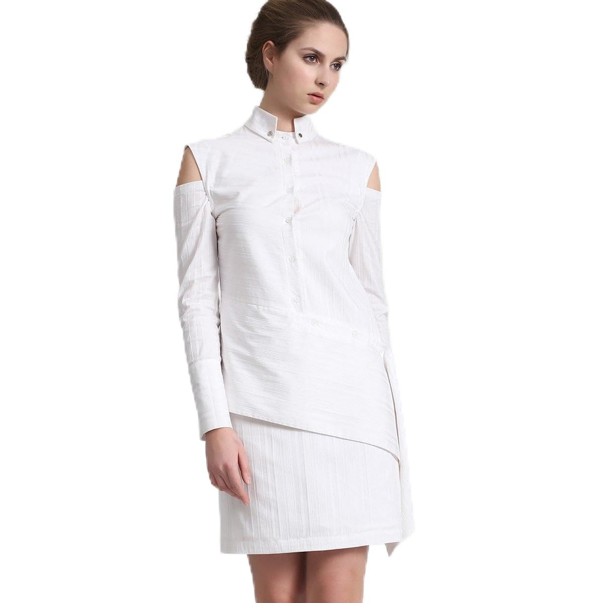 Robe-chemise rayures structurée en coton de qualité supérieure - 2