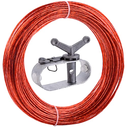 WXJ13 100 Feet Swimming Pool Cover Cable and Winch for Above Ground