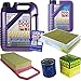 Produktbild QR-PARTS 69345466 Filter Set Inspektionspaket 6 Liter Liqui Moly Motoröl Leichtlauf High Tech 5W-40 MANN-FILTER Innenraumfilter Luftfilter Ölfilter