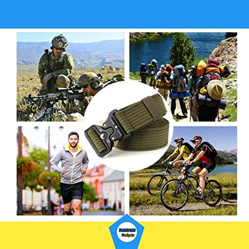 Cinto Tático Militar Com Fivela de Engate Rápido Anti Alérgico Tipo Fastem Preto e Lanterna LED