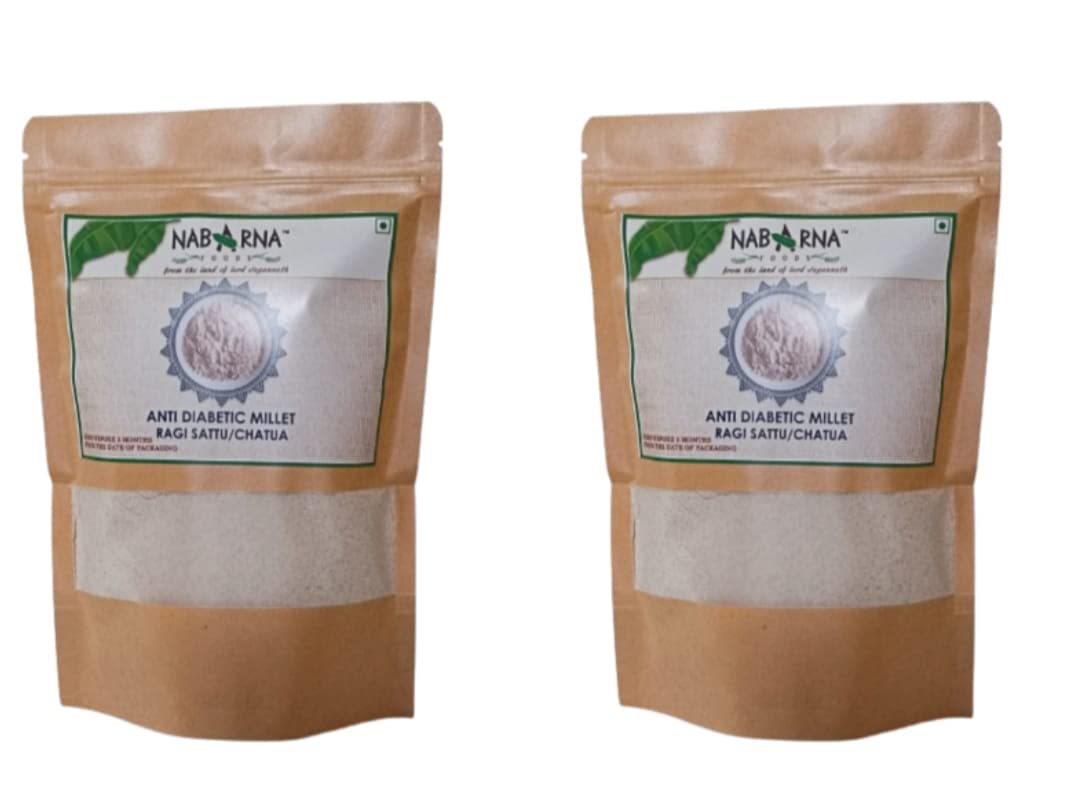 NABARNA ANTI DIABETIC MILLET RAGI CHATUA/SATTU 1KG(2 * 500G) I 100% NATURAL I SUGAR FREE I SUPER NUTRITIOUS MILLET FLOUR I HOME MADE (B0BLYKBHMF) Amazon Price History, Amazon Price Tracker