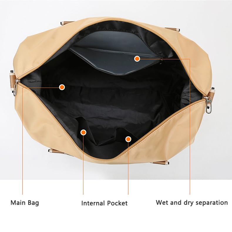 Dry Wet Separated Tote Gym Bag for Women with Shoulder Strap Hospital Bag for Labor and Delivery Blue3