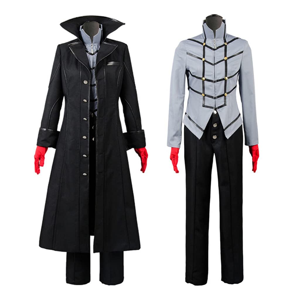 Persona 5 Akira Kurusu Cosplay Costume Joker Outfit Halloween Suit with Red Gloves