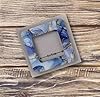 Small Hoop with Magnetic Holders from Plywood for Embroidery and Cross Stitching, MP-016 Size(2.6x2.6 in) (Gray-Blue Marble) #1