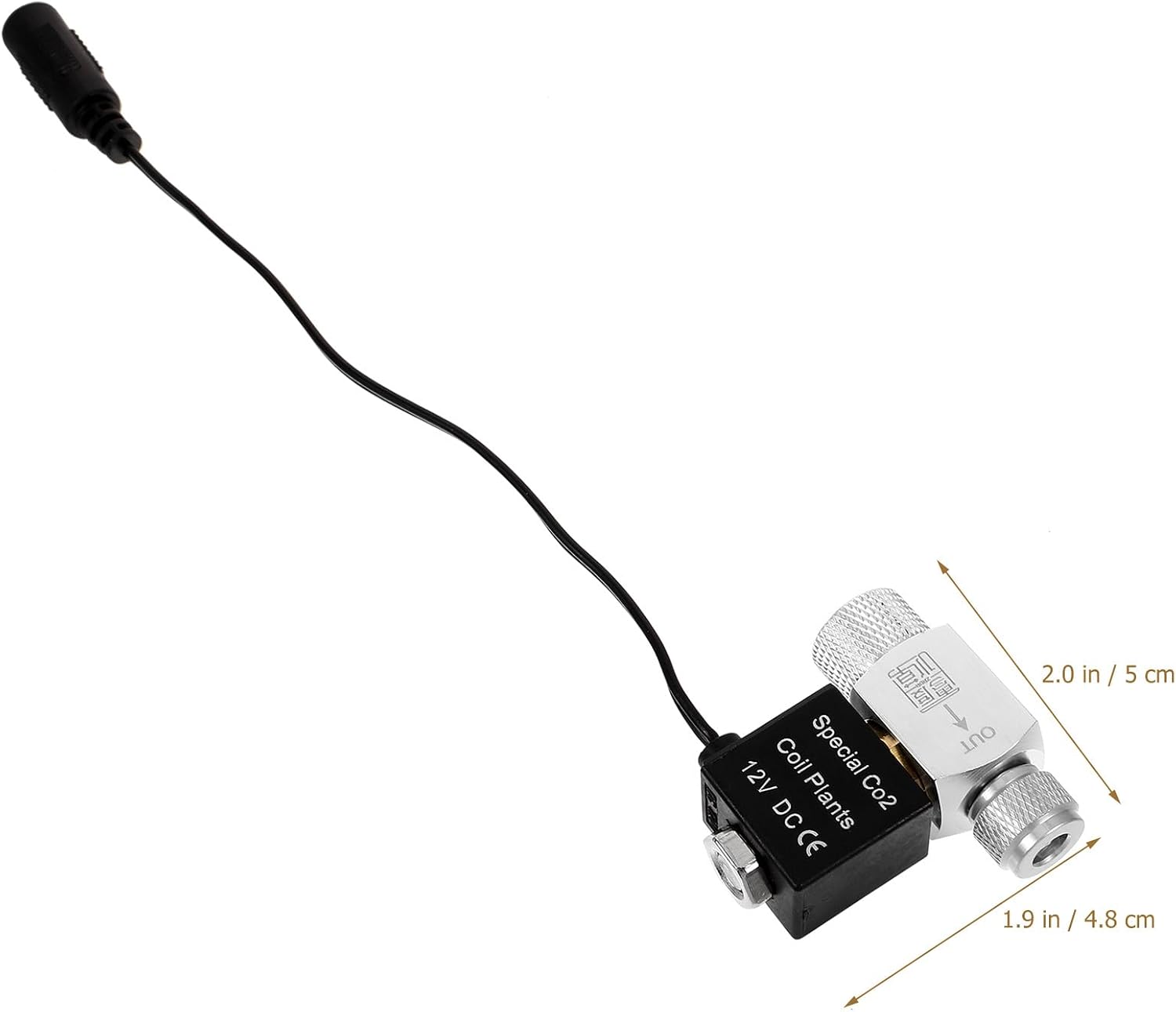 Sosoport Aquarium CO2 Solenoid Valve Low Temperature Magnetic Valve DIY CO2 Regulator with US Plug Compact Fish Tank Accessory image 2