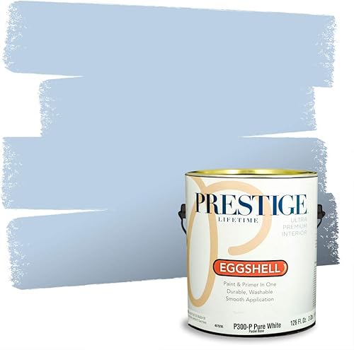 Miniatura 9 de Prestige Paints. - Base y pintura para exteriores en un solo galón, 1 galón. plano, comparable con Sherwin Williams Topsail.
