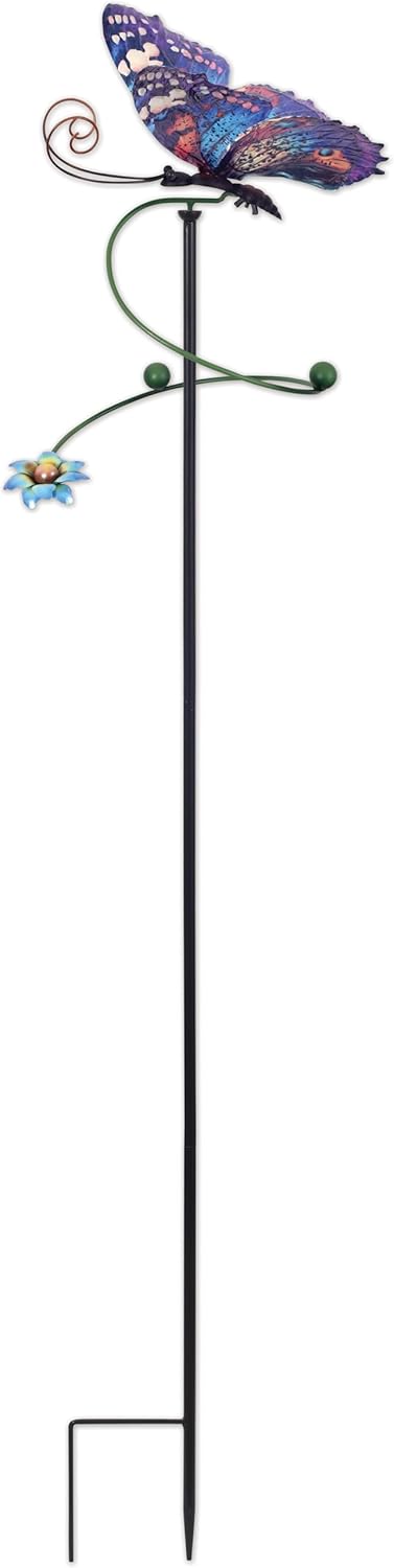 Sunset Vista Designs 94893 Yard & Garden Décor Balancing Butterfly Spinner Swirl Stake, 47 x 10 Inch, Multicolor