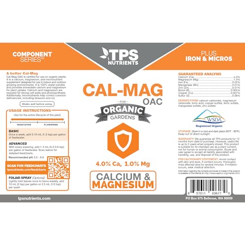 Fertilizante líquido orgánico TPS Nutrients Cal-Mag 32 oz miniatura 2