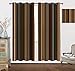 Produktbild Amazing Decor Vorhänge, Retro, vertikal gestreifter Hintergrund in verschiedenen Schattierungen von Erdtönen, Bildösen, Fenstervorhang für Wohnzimmer, 213,4 cm B x 213,4 cm L, Hellbraun