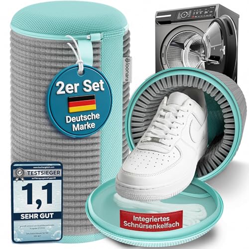 Schuhwaschbeutel Waschmaschine 2 Stück - Wäschesack Schuhe - Waschbeutel Schuhe - Schuhbeutel Waschmaschine (2 Stück - gelb)