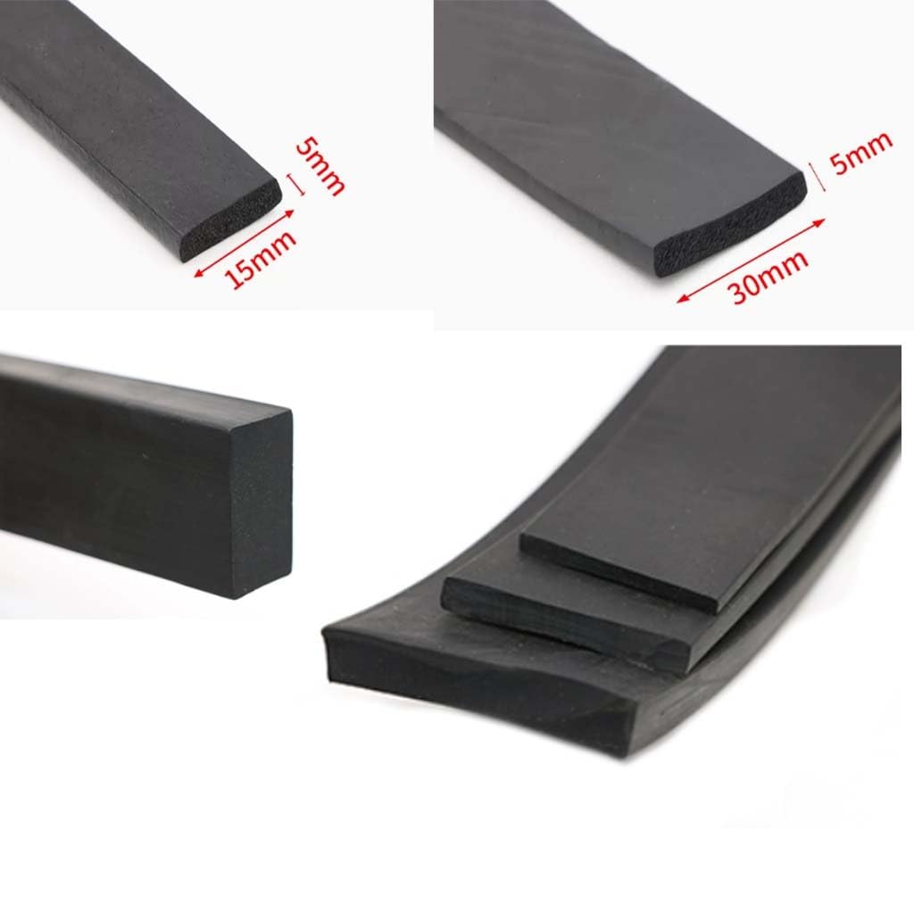 Uszczelnienie silikonowe Uszczelka kwadratowa z pianki gumowej EPDM, czarna, 5x(15-60) mm, 1 metr, do uszczelki drzwi szafek, 1 szt.(5x35mm)