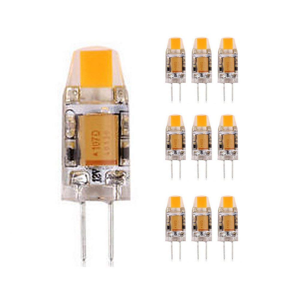 Bebester 3W Warm White 10 Pack 3W/6W G4 Led Cob Light Dimmable 12V Ac/Dc Led G4 Cob Lamp Bulb White (3W Warm White)
