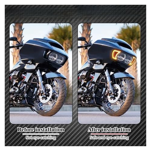 Clignotant indicateurs moto éclairage LED évent phare feux Road Glide FLTRX - 3