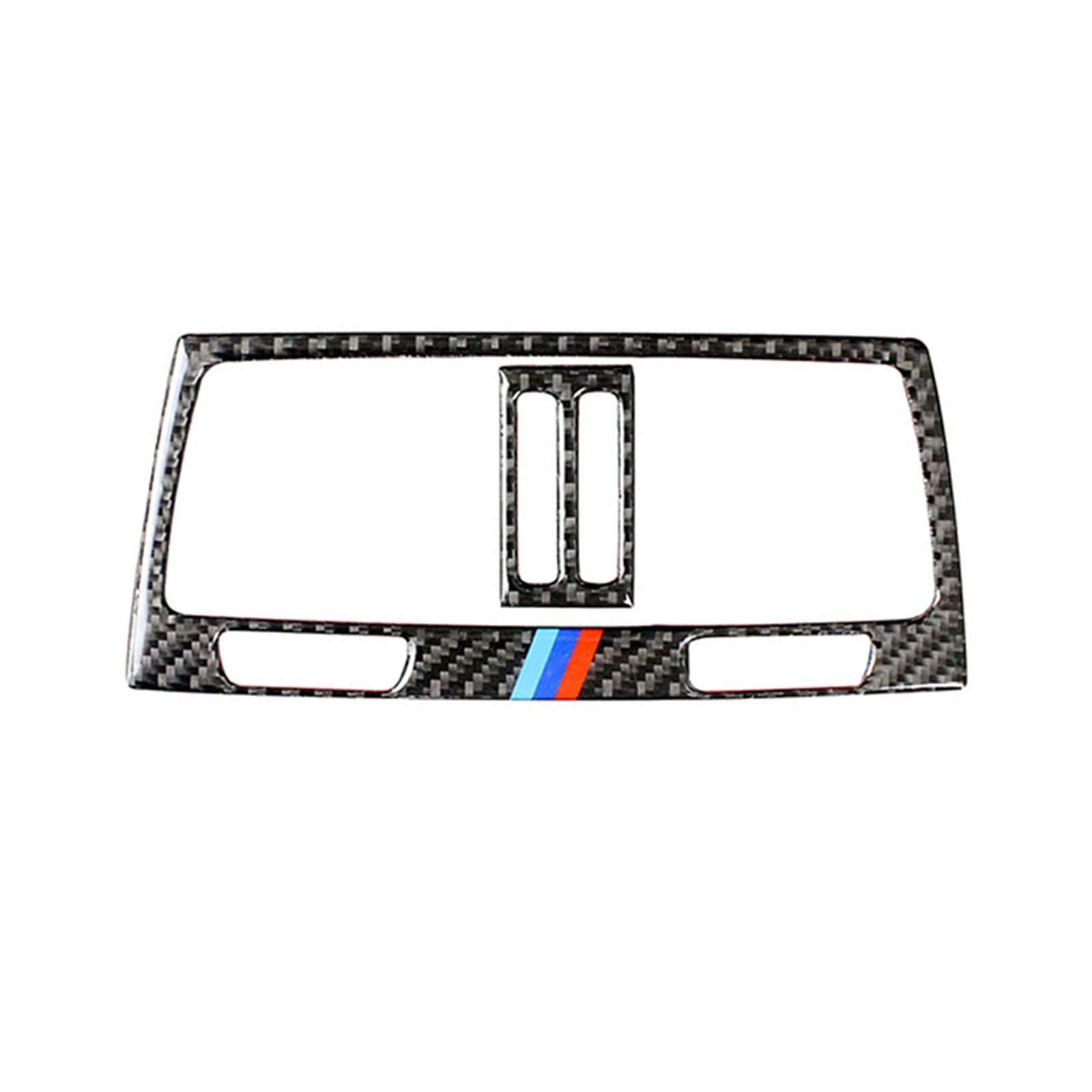Tylny klimatyzator samochodowy z włókna węglowego osłona wylotu powietrza naklejki na panel nadające się do BMW X5 E70 X6 E71 2008-13 Auto akcesoria do przycinania zestawy naklejek ochronnych (kolor