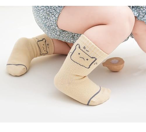 Toptim Newborn Baby-Girls Socks And Bow Infant Toddler Ankle Socks (As1, Age, 0_Month, 6_Months, Cartoon 9Pairs) #TOP7