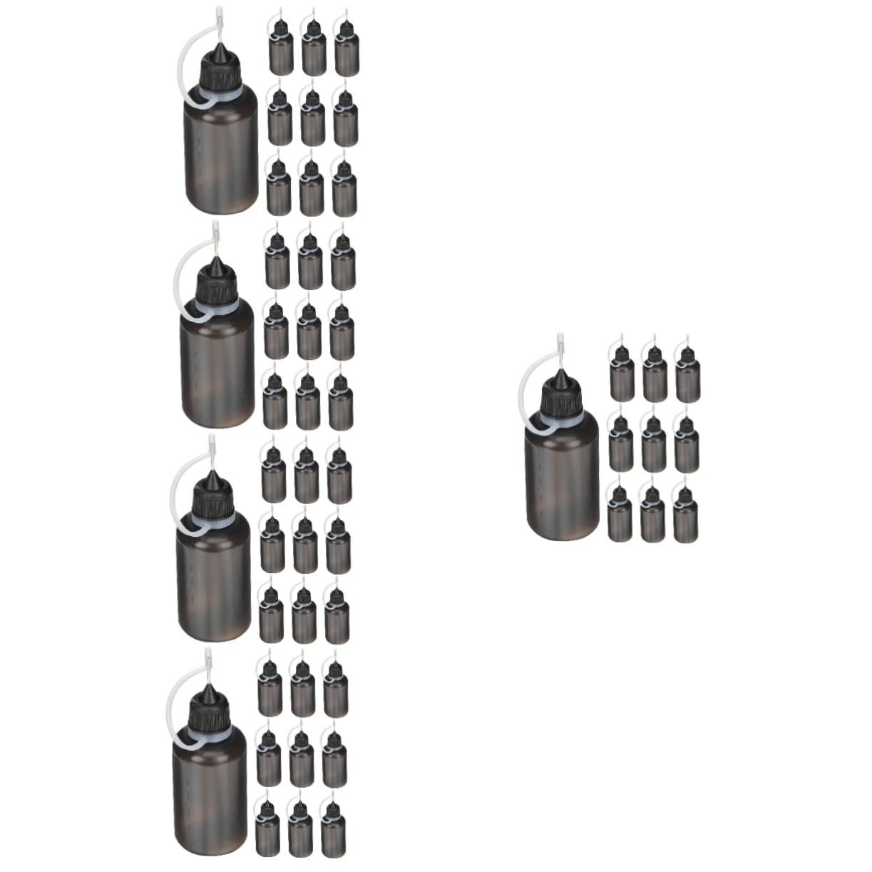 5 Sätze Ölflasche Nadel Spender Tipp Nase Düse Plastikflasche Kunststoffflasche Shampoo Bottle Wasserflasche Tragbare Trinkflasche Praktische Leimflasche Sport Black 10 Stück * 5