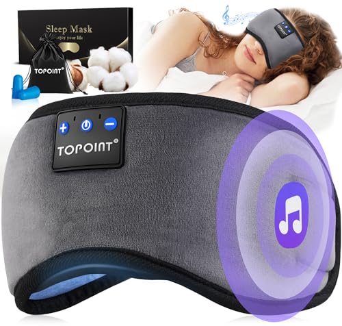 TOPOINT Sleep Mask with Headphones Bluetooth 5.4 Wireless