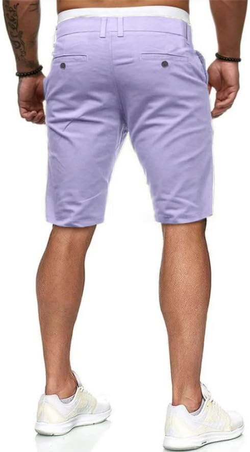 HUNGSON Mens Slim Fit Shorts Stretch Chino Short Pants - Image 4