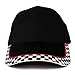 Armycrew Racing Flag Low Profile Structured Cotton Twill Baseball Cap (One Size, Black)