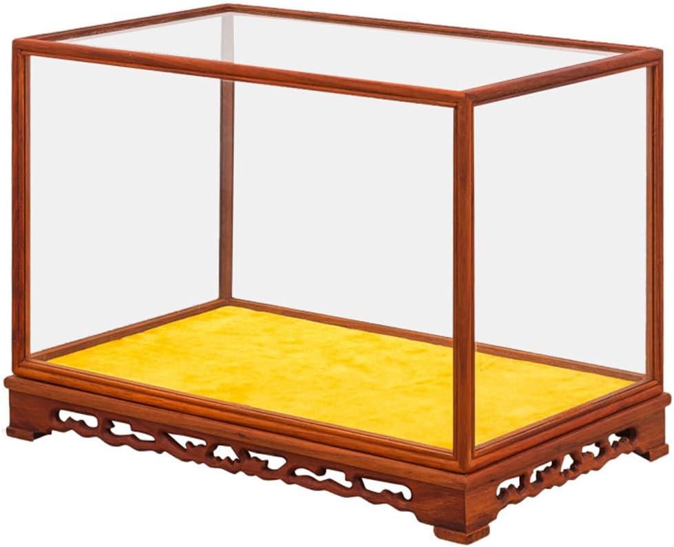 Beavorty Black Peg Board Transparent Display Case Desktop Display Case Figurine Storage Case Glass Craft Holder Glass Doll Holder Desktop Display Rack Clear Boxes Toys Model Holder