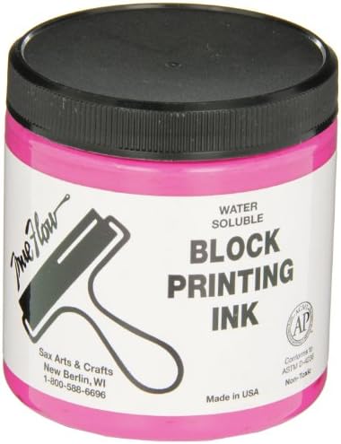 Sax True Flow Water Soluble Block Printing Ink - 8 Ounce Jar - Magenta - 461936
