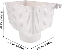 Vista 6 de DOITOOL Embudo de desvío de bajante Conector de barril de lluvia Accesorio de drenaje de canalón para sistema de captura de agua de lluvia Piezas