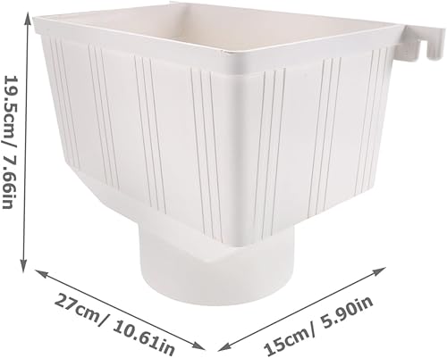 Miniatura 6 de DOITOOL Embudo de desvío de bajante Conector de barril de lluvia Accesorio de drenaje de canalón para sistema de captura de agua de lluvia Piezas