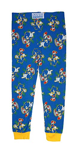 Sonic The Hedgehog Boys' 4 Piece Cotton Pajama, L/S Blue, 8 #TOP5