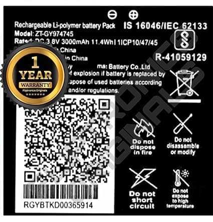 ZT-GY974745 Battery for Jio WiFi Dongle JMR815 JMR1040 Wireless Router Battery with 1 Year Warranty