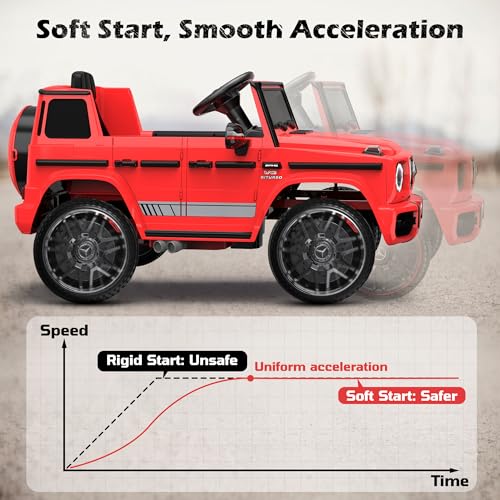 Image of ANPABO 12V 7AH Licensed Mercedes-Benz G63 Electric Car for Kids, Red
