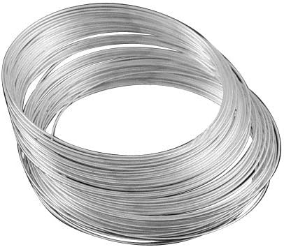 DIY Jewelry Making: 25 Circles of Stainless Steel Memory Wire, Silver Color Bracelets Making, Nickel Free, Nickel