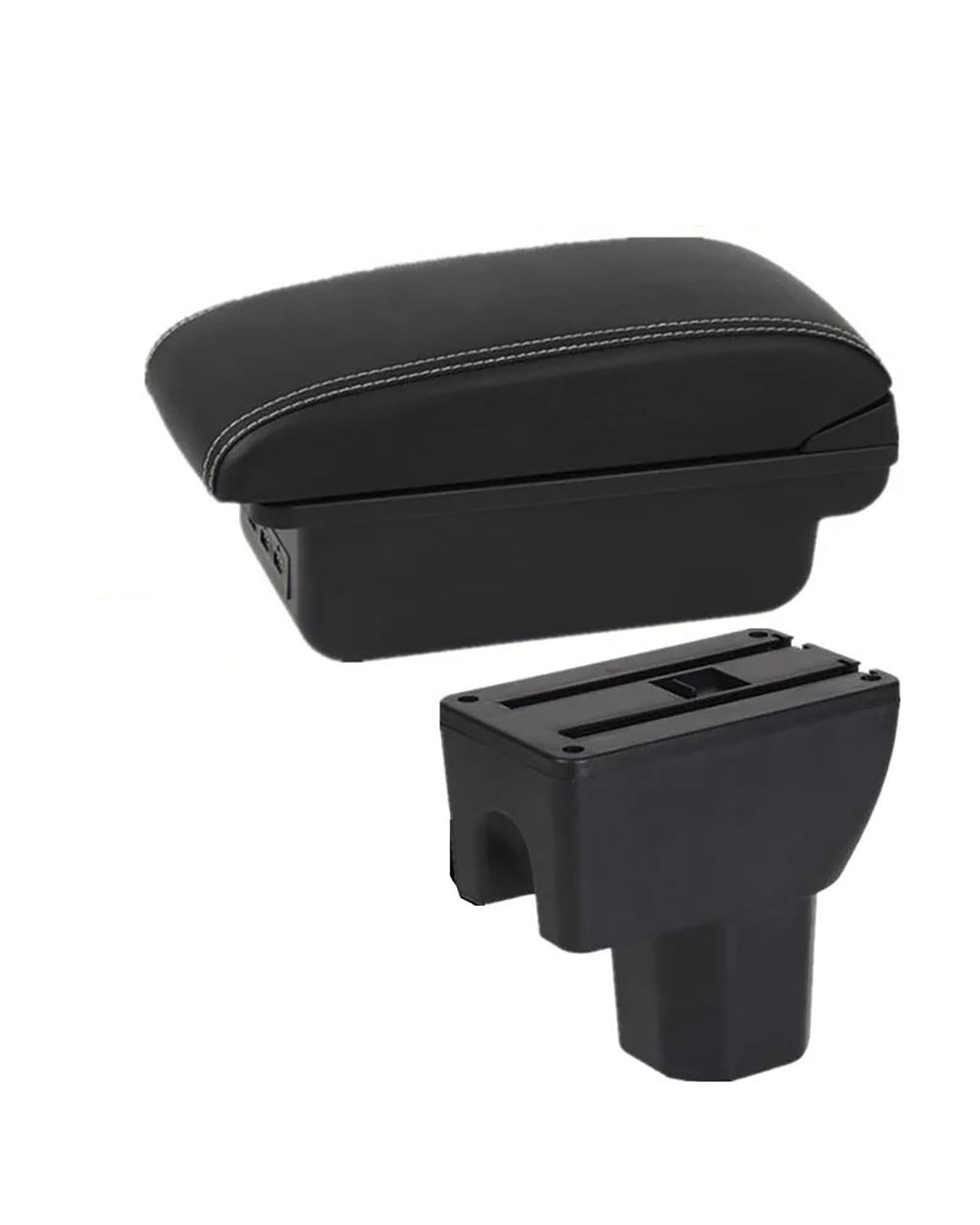 HGYFS5 Car Armrest For Suzuki For IGNIS Armrest Box Car Armrest Box Dedicated Retrofit Parts Interior Storage Box Car Accessories Car Armrest Box(B1 Black white 3USB)