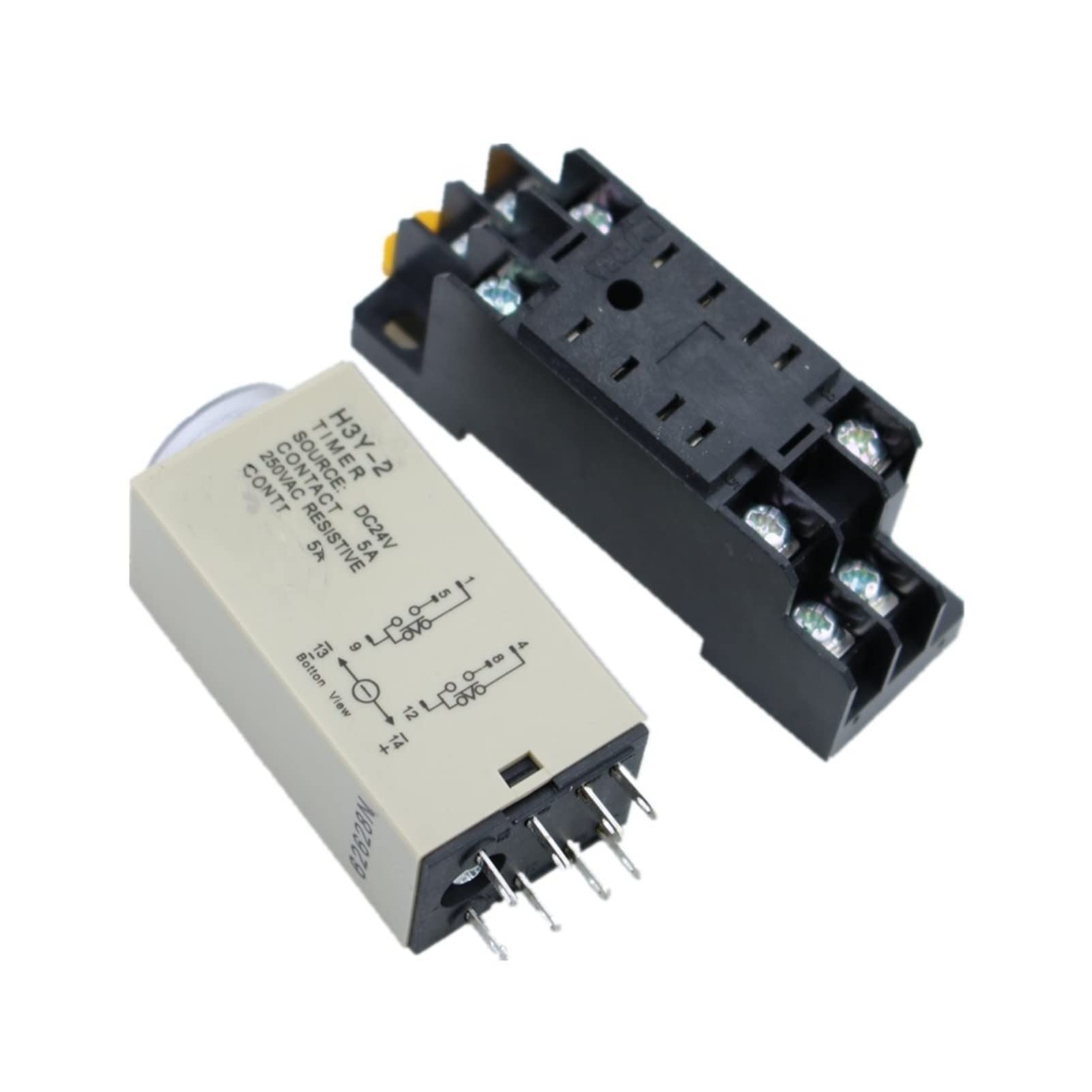 Relais temporel H3Y-2 36V temporisateur 3 min avec minuterie réglable et broches miniatures