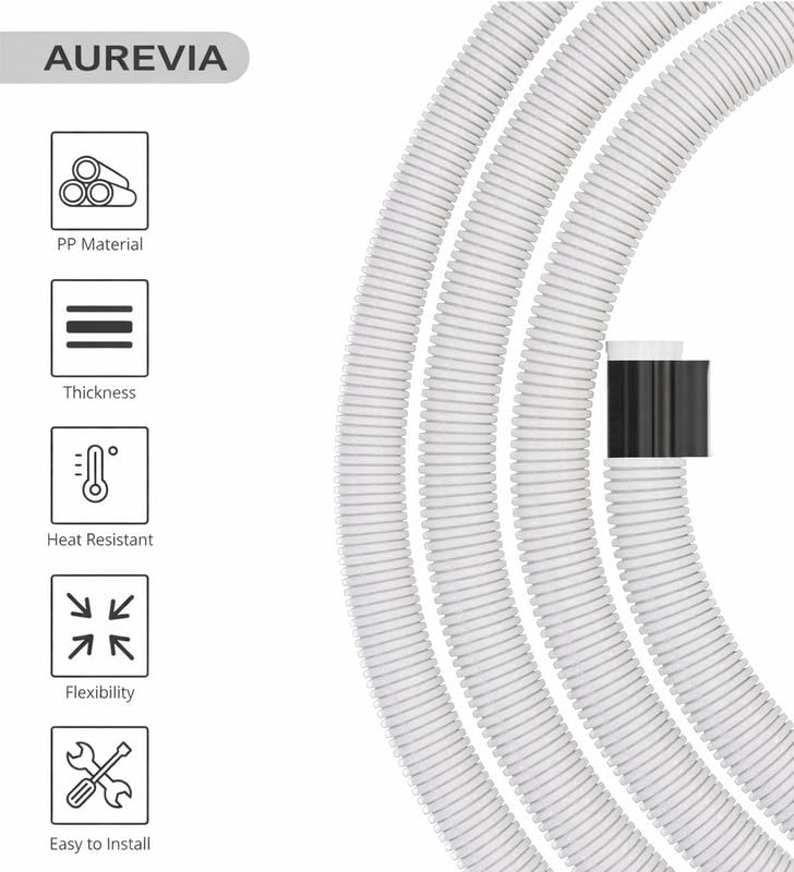 Image of AC Drain Pipe 5 Meter for Air Conditioner Water Outlet | Durable & Flexible PVC Pipe | Compatible with Split AC & Window AC
