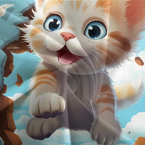 Housse de couette chat idée cadeau parure de lit king size originale et douce - 7