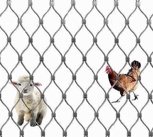 Malla de Seguridad de Acero Inoxidable para balcón, jardín, terraza, Rejilla, Cerca para gallinas, Cerca de Seguridad para niños, Cerca de jardín, Cerca de Seguridad para Piscina (