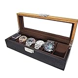 【Glasfenster】Zeigt Uhren deutlich in verschiedenen Winkeln. Sie finden in Sekundenschnelle den günstigsten Schatz, ohne den Aufbewahrungskoffer öffnen zu müssen.