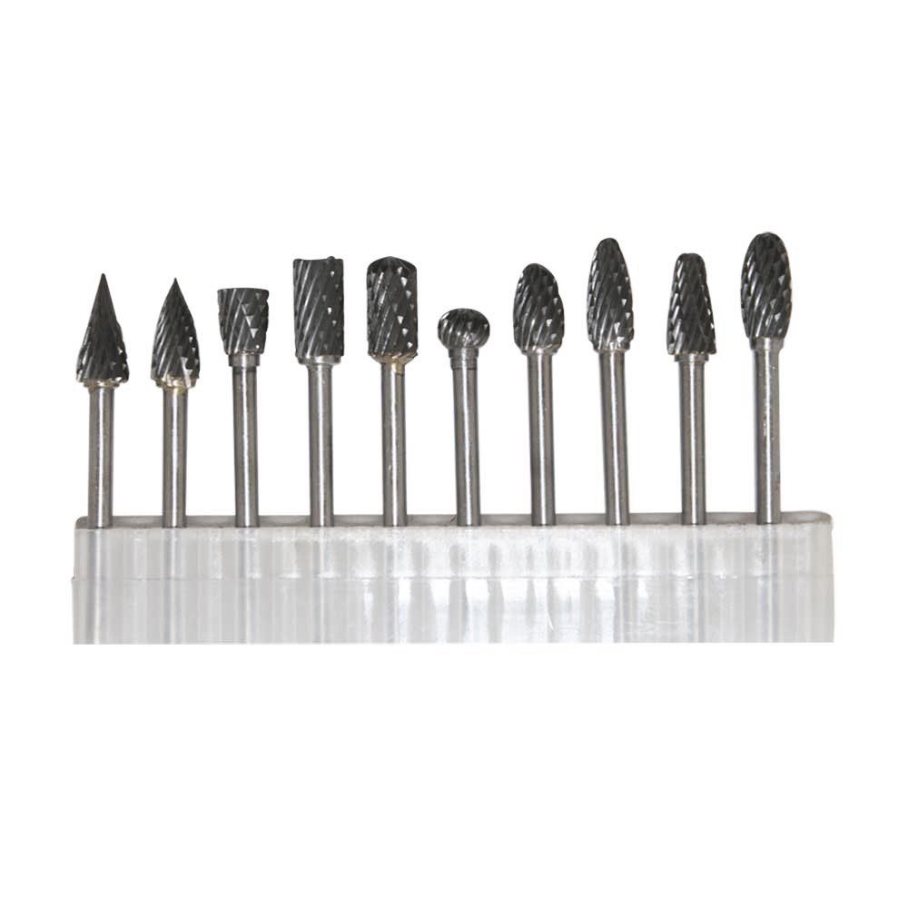 Kaufhof BB1000 10 pcs Tungsten Steel Solid Carbide Burrs (Rotary Files) Diamond Burrs Set