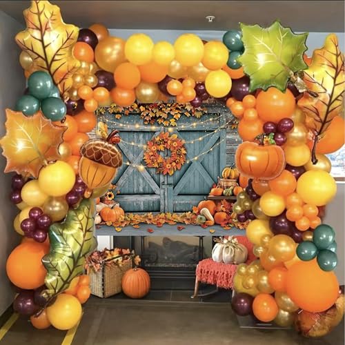 Toile de fond rustique automne pour masquer vos murs blancs à Thanksgiving - 6