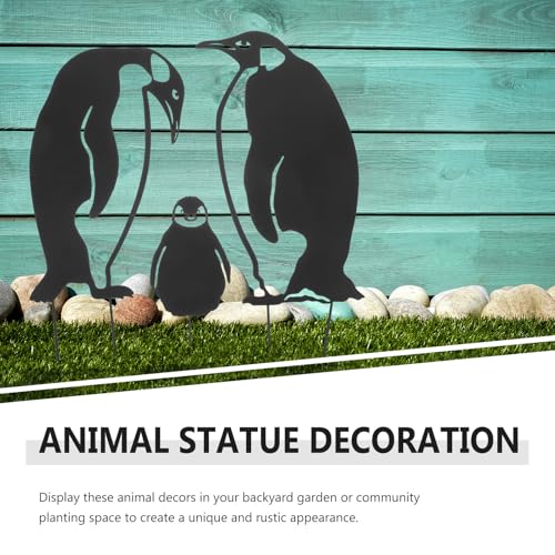 Décoration extérieure pingouin en métal robuste de qualité supérieure - 4