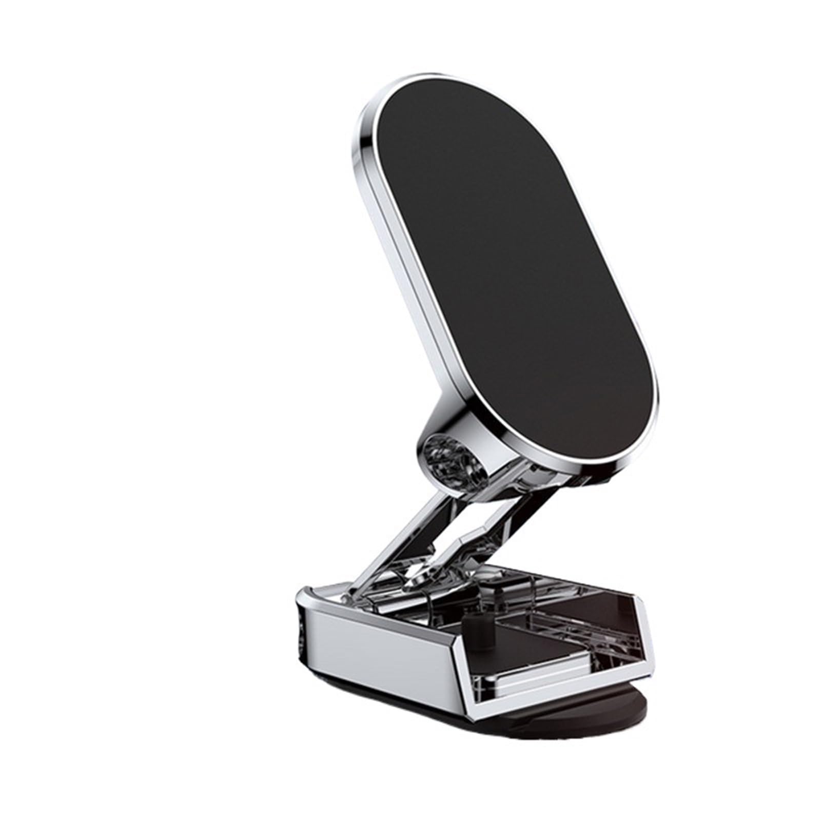para iPhone Soporte Magnético Universal Automóvil Magnético Plegable Teléfono Inteligente Móvil Soporte GPS Celular Soporte Soporte Móvil Coche(Silver)