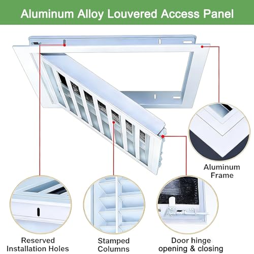 Grille d'aération à persiennes alliage aluminium 20x20 solution - 4