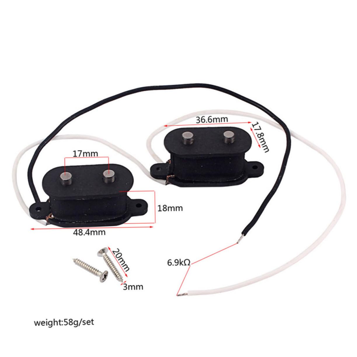 ifundom Gmb519 Electric Bass Pickup High Output for Electric Guitar Warm Sound