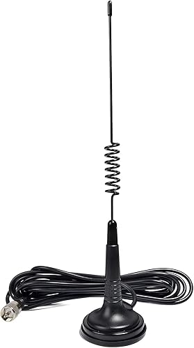 Miniatura 8 de HYS Antena de base de montaje magnético de 27 Mhz con PL259, base magnética de 2.5 pulgadas, antena CB de acero inoxidable para radio CB móvil de