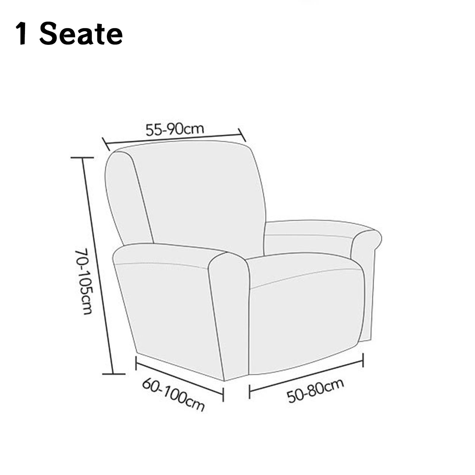 Surwin Copripoltrona Relax Reclinabile 1/2/3 Posto, Copripoltrona Elettrica Reclinabile Elasticizzato con Tasche Copri Poltrona Elettrica Reclinabile (2 Posti,Borgogna)