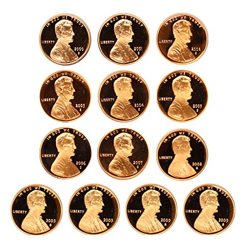 2000-2009 S Lincoln Memorial Cent Gem Deep Cameo Proof Run 13 Coin Set U.S. Mint