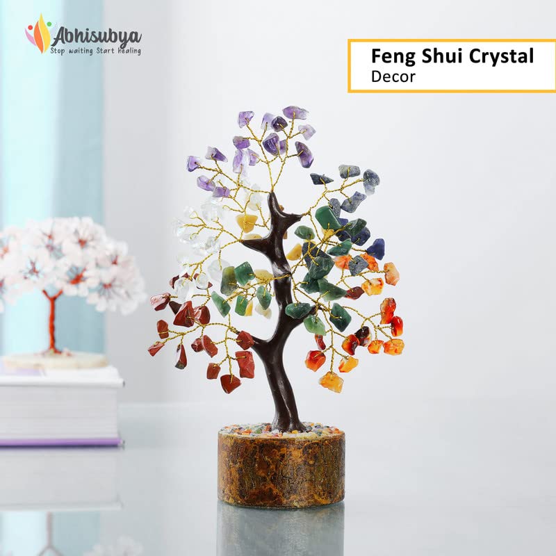 ABHISUBYA Crystal Tree, Bonsai Tree of Life, Seven Chakra Crystals, Gemstones, Home Decor - Image 3