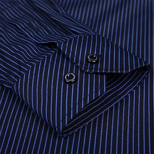 Chemises habillées pour hommes en coupe surdimensionnée à rayures taille 4XL