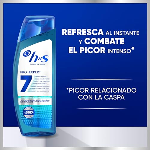 Miniatura 5 de H&S Pro-Expert 7 Champú Anticaspa Alivio del Picor, 6x300ml | Combate 7 Problemas del Cuero Cabelludo, Protección Completa contra la Caspa, Sensación Refrescante, Clínicamente Probado