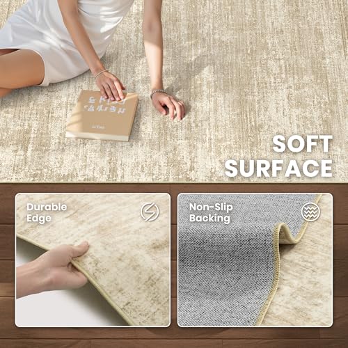zesthome Long Hallway Runner Rugs - Washable Rug 2x10, Stain Resistant Soft Kitchen Runner, Anti Slip Backing Abstract Runner Rugs for Entrance, Bedroom, Living Room, Laundry, Stair